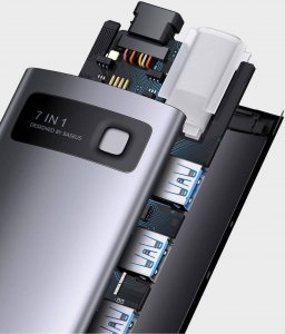 Stacja/replikator Baseus Metal Gleam USB-C (WKWG040113) 11