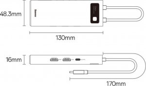 Stacja/replikator Baseus Metal Gleam USB-C (WKWG040113) 5