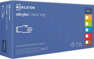 Mercator Medical Rękawice nitrylowe nitrylex classic long M 100 s. 1