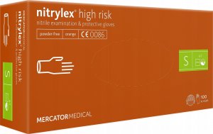 Mercator Medical Rękawice nitrylowe nitrylex high risk S 100 szt. 1