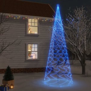 Dekoracja świąteczna vidaXL Choinka z kołkiem gruntowym, 3000 niebieskich LED, 800 cm 1