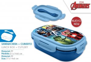Stor Pudełko na Jedzenie + SZTUĆCE AVENGERS Lunchbox 2