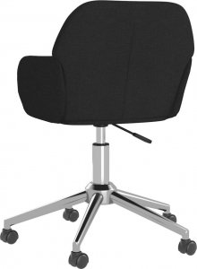 Krzesło biurowe vidaXL vidaXL Obrotowe krzesło biurowe, czarne, tapicerowane tkaniną 5