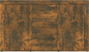 vidaXL Komoda, przydymiony dąb, 120x36x69 cm 5