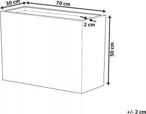 Beliani Doniczka 29 x 70 x 50 cm szara EDESSA! 6