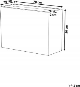 Beliani Doniczka 29 x 70 x 50 cm szara EDESSA! 10