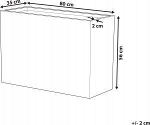Beliani Doniczka 34 x 80 x 56 cm szara EDESSA! 3