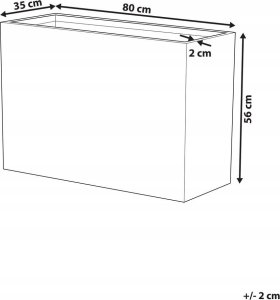 Beliani Doniczka 34 x 80 x 56 cm szara EDESSA! 9