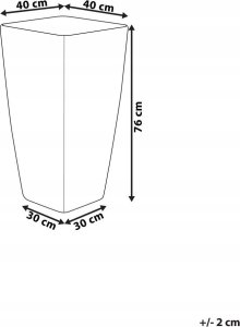 Beliani Doniczka 40 x 40 x 76 cm złota MODI! 7