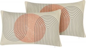 Beliani Lumarko 2 poduszki dekoracyjne geometryczny wzór 30 x 50 cm wielokolorowe GERBERA! 1