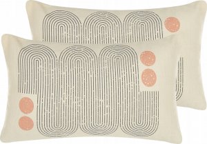 Beliani Lumarko 2 poduszki dekoracyjne geometryczny wzór 30 x 50 cm wielokolorowe TIARELLA! 1