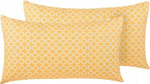 Beliani Lumarko 2 poduszki ogrodowe w geometryczny wzór 40 x 70 cm żółte ASTAKOS! 1