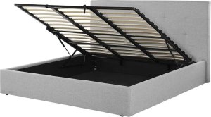 Beliani Łóżko z pojemnikiem tapicerowane 180 x 200 cm szare LORIENT! 12
