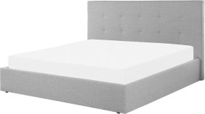 Beliani Łóżko z pojemnikiem tapicerowane 180 x 200 cm szare LORIENT! 14