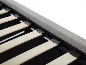 Beliani Łóżko z pojemnikiem tapicerowane 180 x 200 cm szare LORIENT! 8