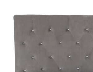 Beliani Łóżko z pojemnikiem welurowe 160 x 200 cm szare AMIENS! 4