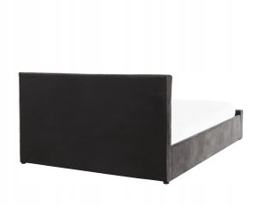 Beliani Łóżko z pojemnikiem welurowe 160 x 200 cm szare AMIENS! 8