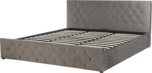 Beliani Łóżko z pojemnikiem welurowe 180 x 200 cm szare AMIENS! 12