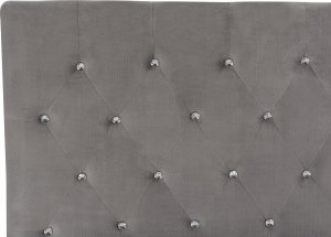 Beliani Łóżko z pojemnikiem welurowe 180 x 200 cm szare AMIENS! 3