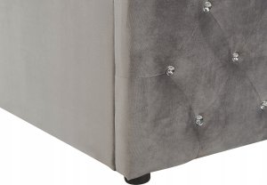 Beliani Łóżko z pojemnikiem welurowe 180 x 200 cm szare AMIENS! 4