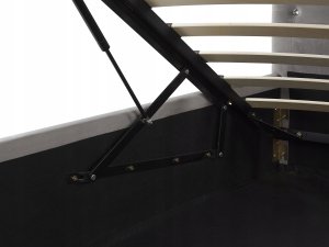 Beliani Łóżko z pojemnikiem welurowe 180 x 200 cm szare AMIENS! 10