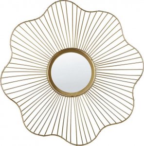 Beliani Metalowe lustro ścienne ⌀ 40 cm złote 2
