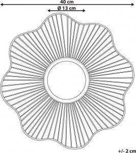 Beliani Metalowe lustro ścienne ⌀ 40 cm złote 5