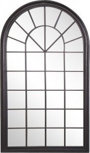 Beliani Lumarko Metalowe lustro ścienne okno 77 x 130 cm czarne TREVOL! 1