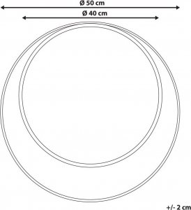 Beliani Metalowe okrągłe lustro ścienne ø 50 cm czarne AGDE! 5