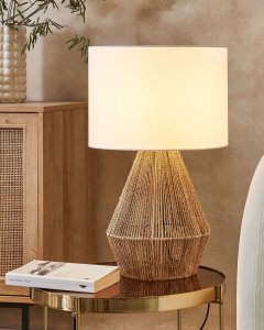 Lampa stołowa Beliani Lampa stołowa pleciona naturalna MALEWA! 2