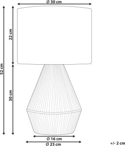 Lampa stołowa Beliani Lampa stołowa pleciona naturalna MALEWA! 10