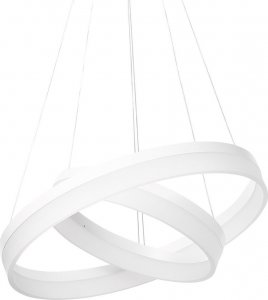 Lampa wisząca Beliani Lumarko Lampa wisząca LED metalowa biała PUZI! 1