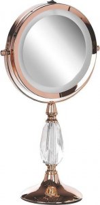 Lusterko kosmetyczne Beliani Lusterko kosmetyczne LED ø 18 cm różowe złoto MAURY! 6