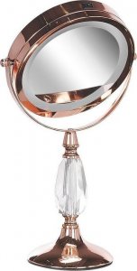 Lusterko kosmetyczne Beliani Lusterko kosmetyczne LED ø 18 cm różowe złoto MAURY! 7