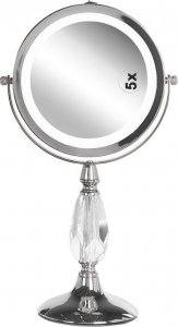 Lusterko kosmetyczne Beliani Lusterko kosmetyczne LED ø 18 cm srebrne MAURY! 4