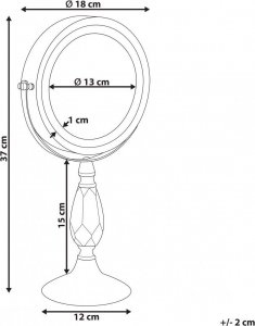 Lusterko kosmetyczne Beliani Lusterko kosmetyczne LED ø 18 cm srebrne MAURY! 9