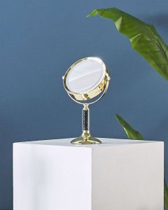 Lusterko kosmetyczne Beliani Lusterko kosmetyczne LED ø 18 cm złote BAIXAS! 3