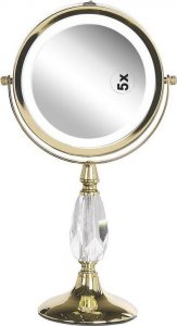 Lusterko kosmetyczne Beliani Lusterko kosmetyczne LED ø 18 cm złote MAURY! 4