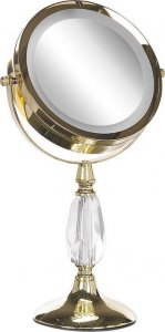 Lusterko kosmetyczne Beliani Lusterko kosmetyczne LED ø 18 cm złote MAURY! 5