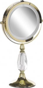 Lusterko kosmetyczne Beliani Lusterko kosmetyczne LED ø 18 cm złote MAURY! 6