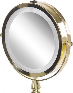 Lusterko kosmetyczne Beliani Lusterko kosmetyczne LED ø 18 cm złote MAURY! 8