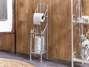 Beliani Metalowy stojak na papier toaletowy szary BRISA! 2