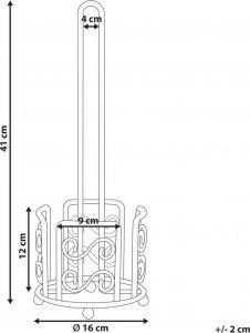 Beliani Metalowy stojak na papier toaletowy szary MANDI! 5