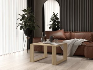 Beliani Stolik Kawowy Ława Loft Modern Mini Dąb Sonoma! 2