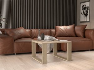 Beliani Stolik Kawowy Ława Loft Modern Mini Dąb Sonoma! 3