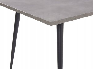 Beliani Stół do jadalni 120 x 80 cm efekt betonu z czarnym SANTIAGO! 4