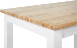 Beliani Stół do jadalni drewniany 60 x 80 cm jasny z białym BATTERSBY! 5