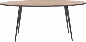 Beliani Stół do jadalni owalny 180 x 90 cm ciemne drewno z czarnym OTTAWA! 5