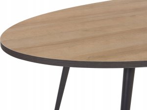 Beliani Stół do jadalni owalny 180 x 90 cm ciemne drewno z czarnym OTTAWA! 6