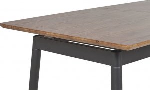 Beliani Stół do jadalni rozkładany 160/200 x 90 cm ciemne drewno z czarnym CALIFORNIA! 8